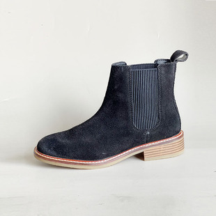 CLARKS其乐女式外秋冬新款时尚真皮套脚高帮切尔西靴机车靴马丁靴