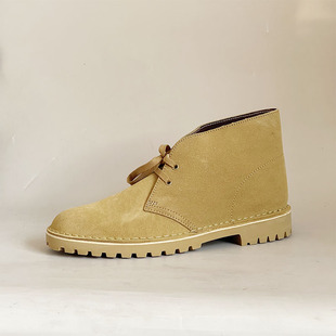 非生胶底沙漠靴马丁靴Desert 款 Rock 高帮系带经典 CLARKS其乐男款