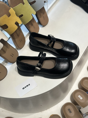 Cece1303好穿不累~2025新款复古软底单鞋女玛丽珍百搭魔术贴