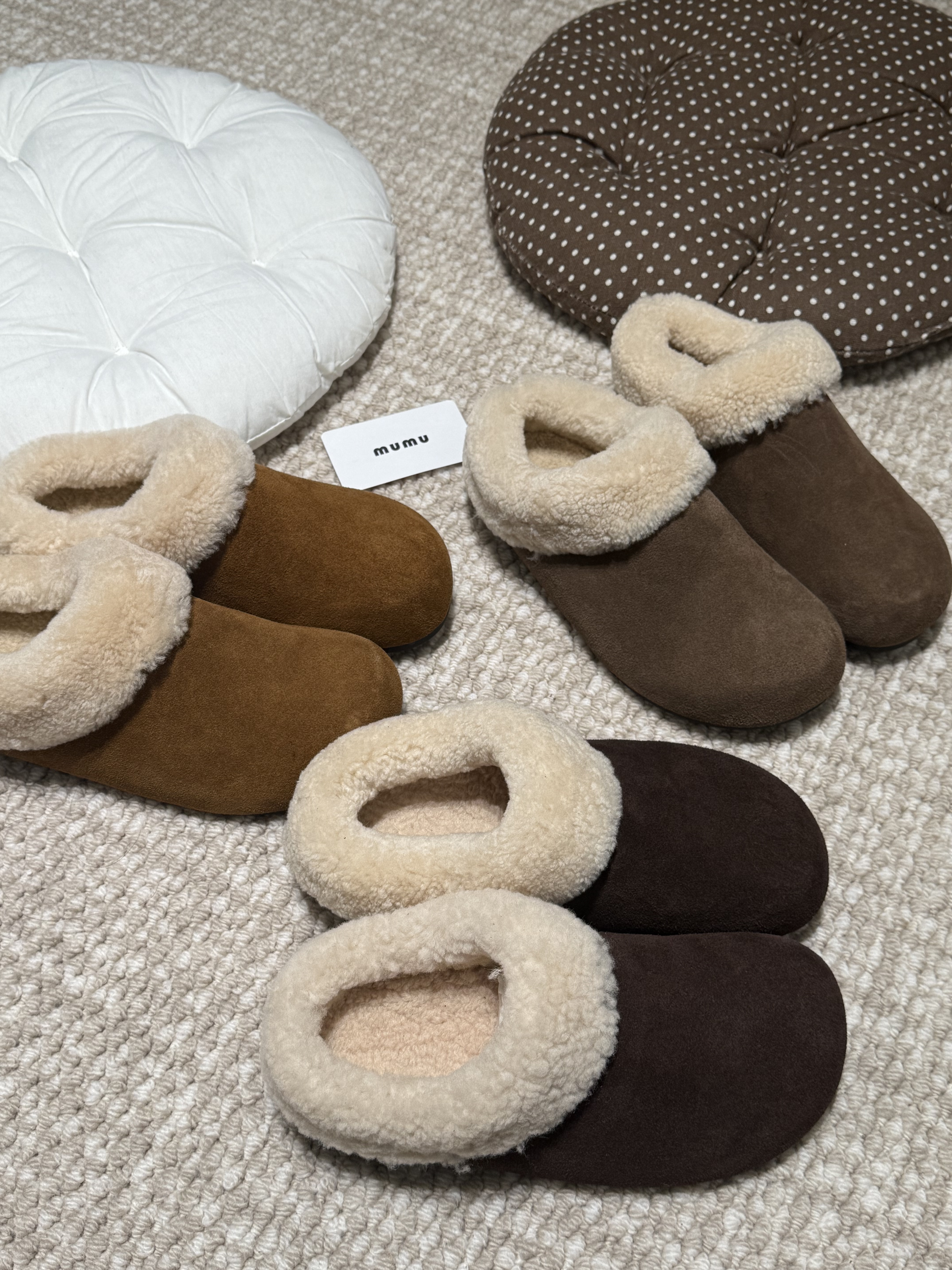 木木酱/MUMU 2025新款厚底勃肯鞋女加绒保暖棉鞋一脚蹬包头小土豆