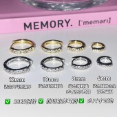 超闪满钻耳扣男女925银针耳圈边缘耳骨环简约百搭高级感耳环耳饰