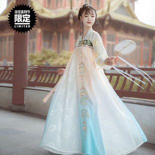 原創(chuàng)唐制漢服女齊胸襦裙重工繡花中國風(fēng)夏款 胡云謠 如夢霓裳