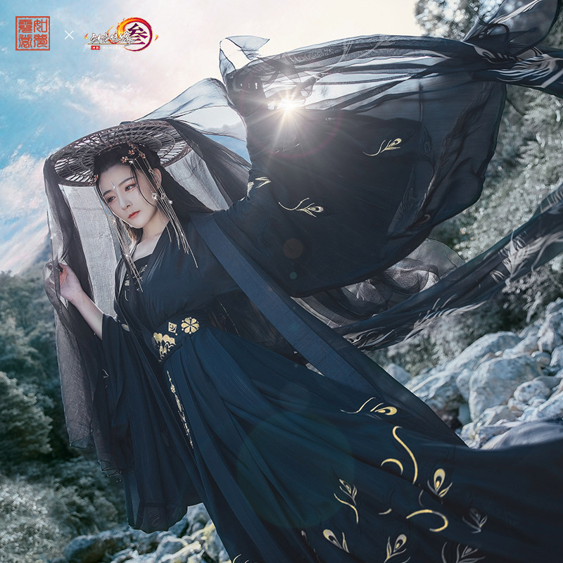 【谪仙】如梦霓裳X剑网3联名衍生服原创汉服女对襟大袖齐腰襦裙夏