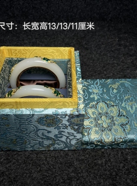 古玩收藏老白玉包金圆条手镯精品正圆女款玉镯子玉手环套装一套
