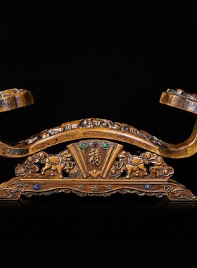 热卖民俗怀旧收藏如意摆件实木雕刻复古收藏装饰道具摆件收藏品