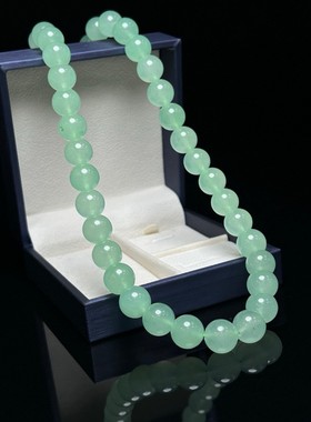 无染色东陵玉项链绿色砂金石手链手串锁骨链挂件饰品吊坠颈链女男