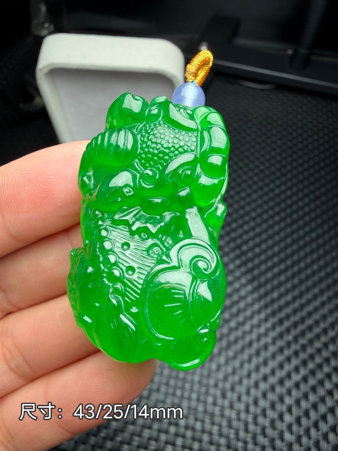 缅甸翡翠老坑冰种高冰满阳辣绿精雕男女款招财貔貅玉石挂件