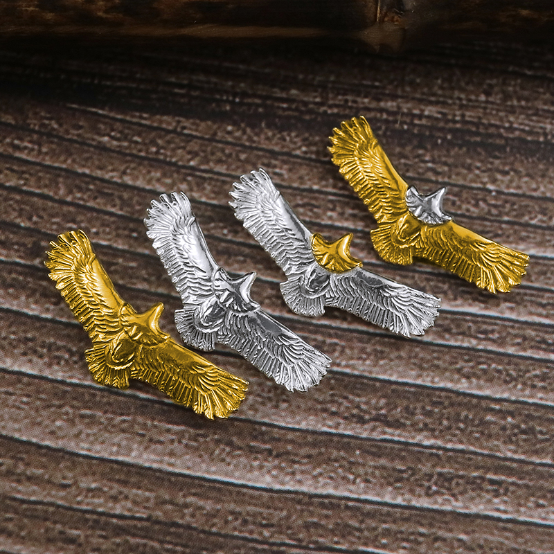 菊地健纯银金头迷你小鹰吊坠男女