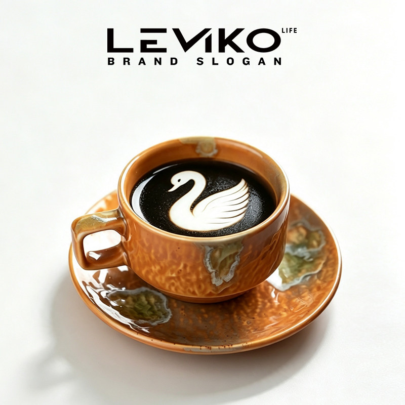 Leviko窑变陶瓷咖啡杯碟套装