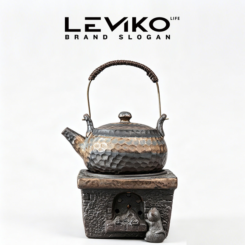 Leviko粗陶暖茶炉整套功夫茶具