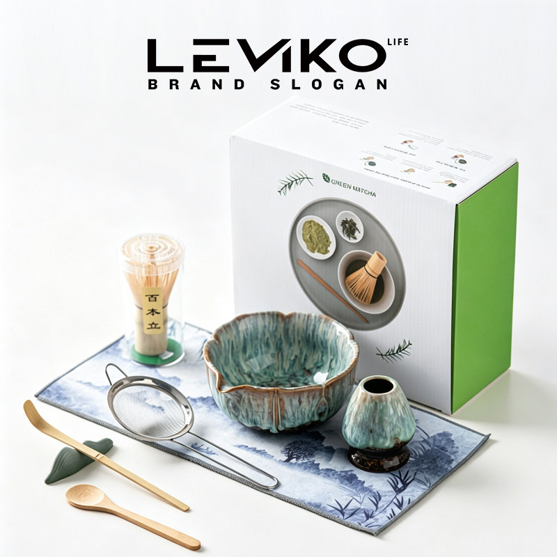 Leviko复古窑变陶瓷抹茶套装
