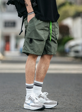 22SS夏季新款工装短裤男潮牌宽松大兜Cargo五分裤立体口袋休闲裤