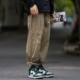 纯棉双切割立体剪裁长裤 子男 潮牌休闲裤 日系宽松基本款 直筒工装