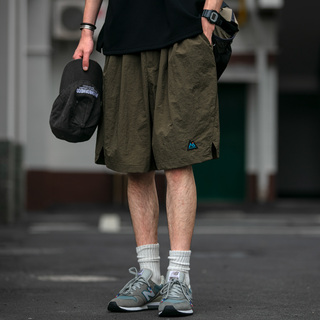 日系复古户外速干休闲短裤夏季男青年休闲运动潮牌防水五分工装裤