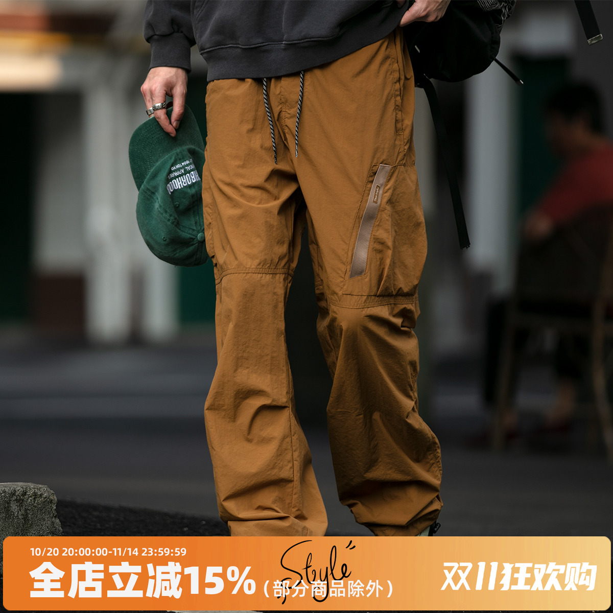 长裤宽松日系潮牌机能速干休闲裤