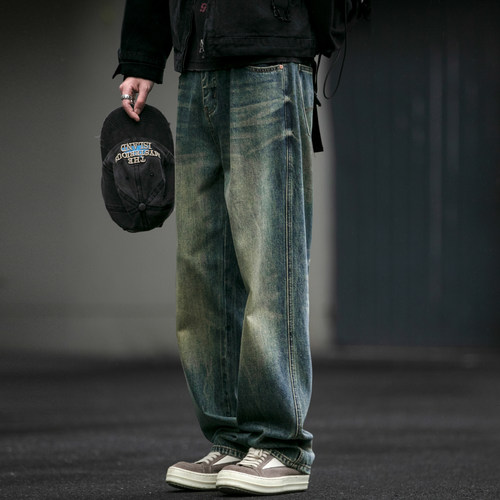 拉链长裤水洗春秋牛仔裤