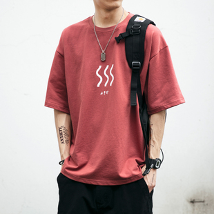 T恤男潮牌宽松圆领半袖 印花短袖 oversize情侣百搭体恤TEE 新款 夏季