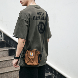 休闲字母印花白色上衣日系潮牌T恤宽松半袖 男士 夏季 2024新款 短袖