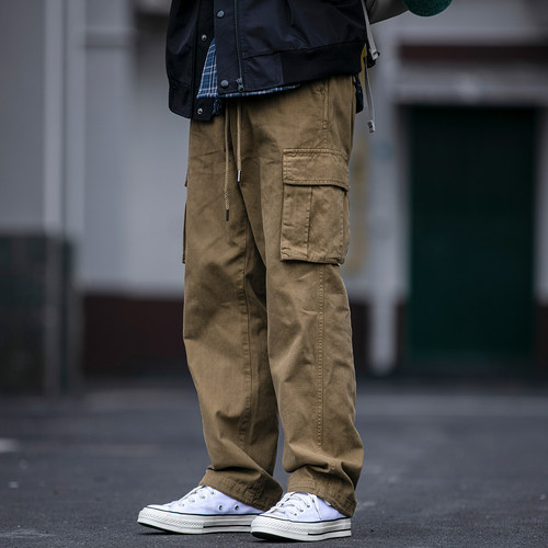 原创长裤工装日系口袋