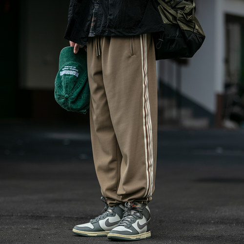 运动裤宽松日常休闲织带卫裤