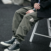 裤 韩版 男潮牌春秋季 工装 基本款 宽松男裤 潮流百搭休闲小脚束脚长裤