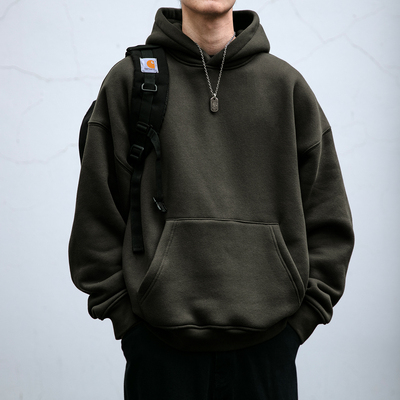 530G亚力山大绒基础连帽加绒卫衣