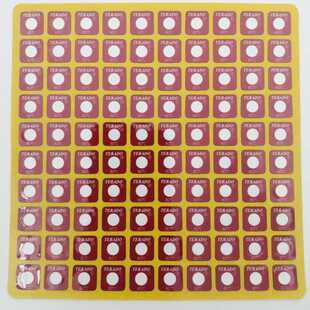 不干胶变色示温贴片测温标签不可逆型热敏感温试纸12*12毫米