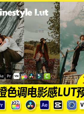 Blackmagic Camera青橙色调电影感调色VN达芬奇PR剪映LUT预设滤镜