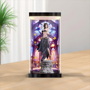 适用BearPanda 鬼刀 风铃 邂逅 手办模型防尘亚克力灯箱款收纳盒