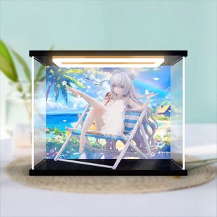 适用AniGame 碧蓝航线-恶毒-秘密基地的Mercredi手办回型灯收纳盒