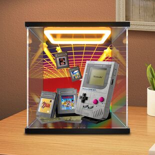 适用超级马力欧72046GameBoy游戏机拼装积木回灯亚克力高清收纳盒