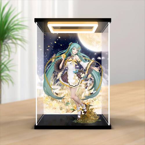 适用FNEX 初音未来 中秋之夜 手办模型回灯防尘罩亚克力展示盒