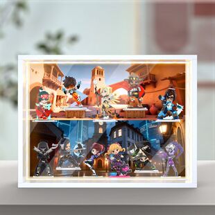 适用POPMART泡泡玛特守望先锋 全场系列手办盲盒桌面相框收纳盒