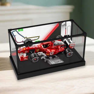 适用于乐高11375法拉利F2004赛车与舒马赫积木亚克力合金框收纳盒