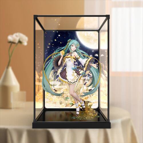 适用FNEX 初音未来 中秋之夜 手办模型潮玩亚克力合金框收纳盒