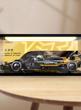 适用speed超级赛车77252 F1大电影同款APXGP赛车防尘回型灯收纳盒