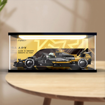 适用speed超级赛车77252 F1大电影同款APXGP赛车防尘回型灯收纳盒