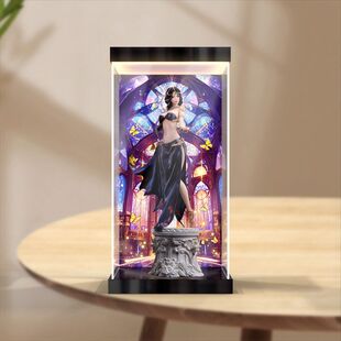 适用BearPanda 鬼刀 风铃 邂逅 手办模型防尘亚克力灯箱款收纳盒