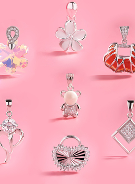 纯银吊坠葫芦小熊小众设计饰品