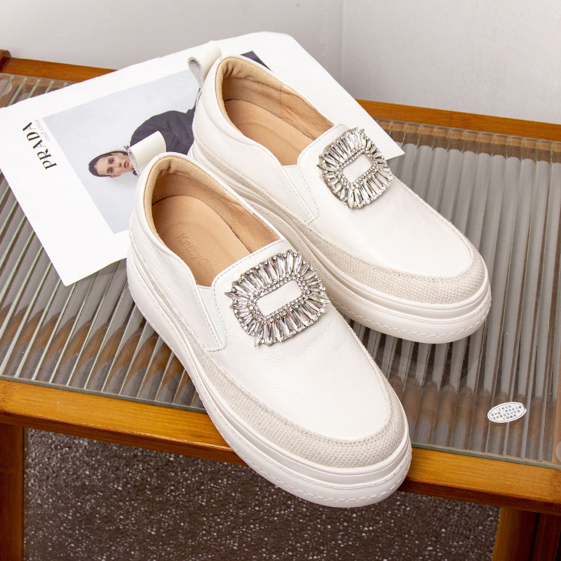 设计师款年新款原创设计款里外真皮增高女鞋深口单鞋圆头懒人鞋,女鞋,深口单鞋,淘宝优惠券,粉丝福利购,淘宝优惠卷