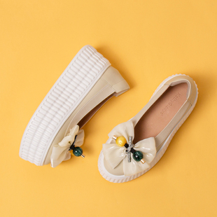 来自德国的设计厚底松糕鞋底 花朵手工女鞋单鞋春夏鞋