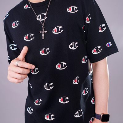 清仓特价美版Champion冠军潮牌印花字母男女情侣纯棉短袖t恤现货