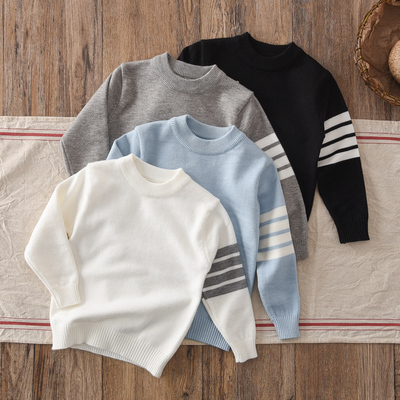 男童套头针织衫春秋冬薄款韩版