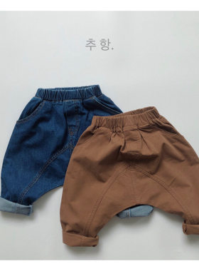 韩版儿童牛仔大裆裤春秋季垮裤
