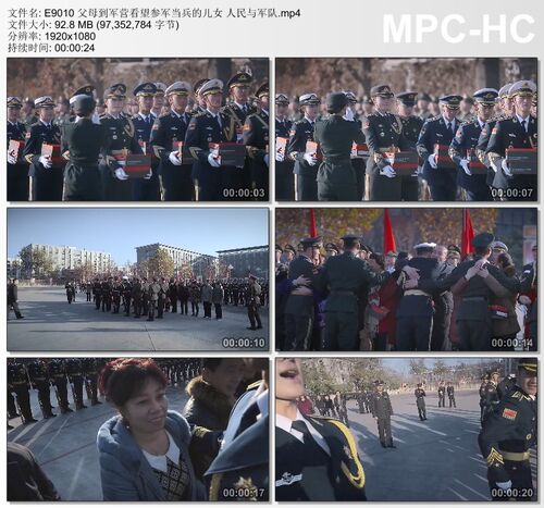 父母到军部队看望参军当兵的儿女人民与军队 实拍视频剪辑素材