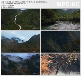 云南高黎贡山自然保护区横断山脉毒龙族聚居区 高清实拍视频素材