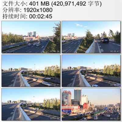北京丰台视频 道路交通车流 高架桥立交桥铁道桥 实拍视频素材