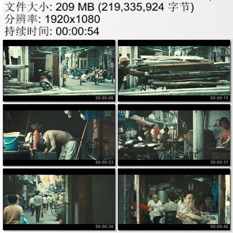 上海街头普通百姓生活实拍 高清动态视频素材