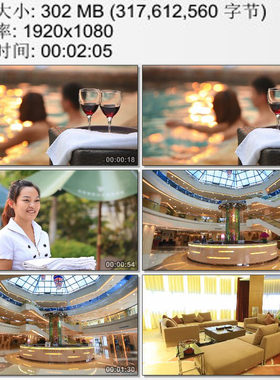 北京旅游风光南宫温泉度假村视频 豪华酒店服务员 实拍视频素材