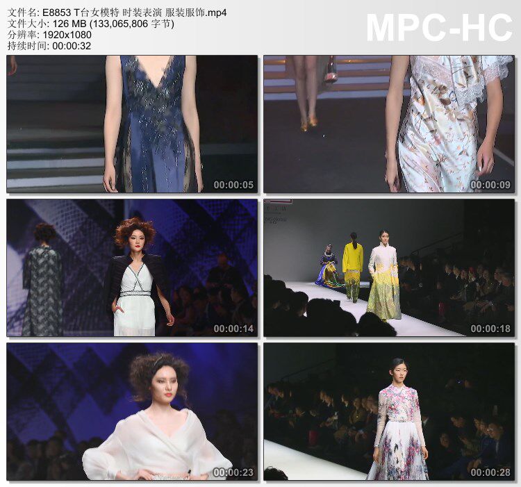 t台女模特时装表演 服装服饰 实拍动态视频素材